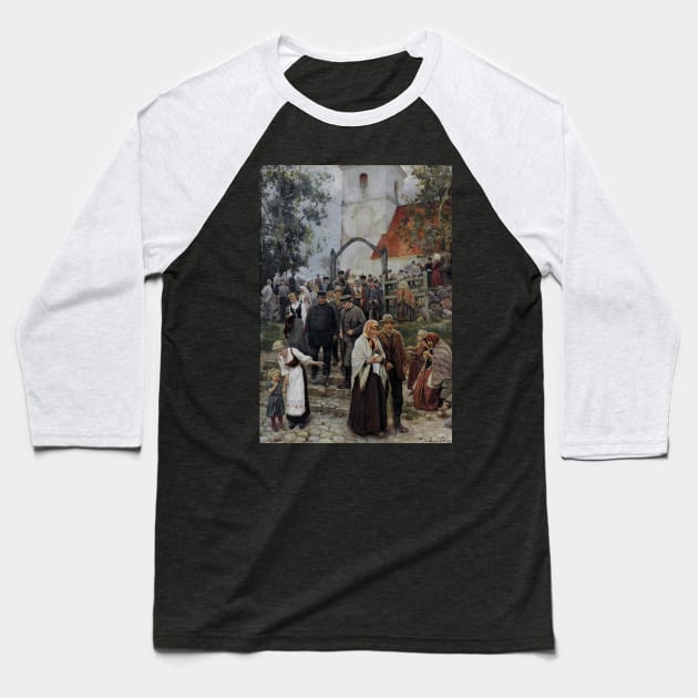 Janis Rozentals After Church Baseball T-Shirt by pdpress